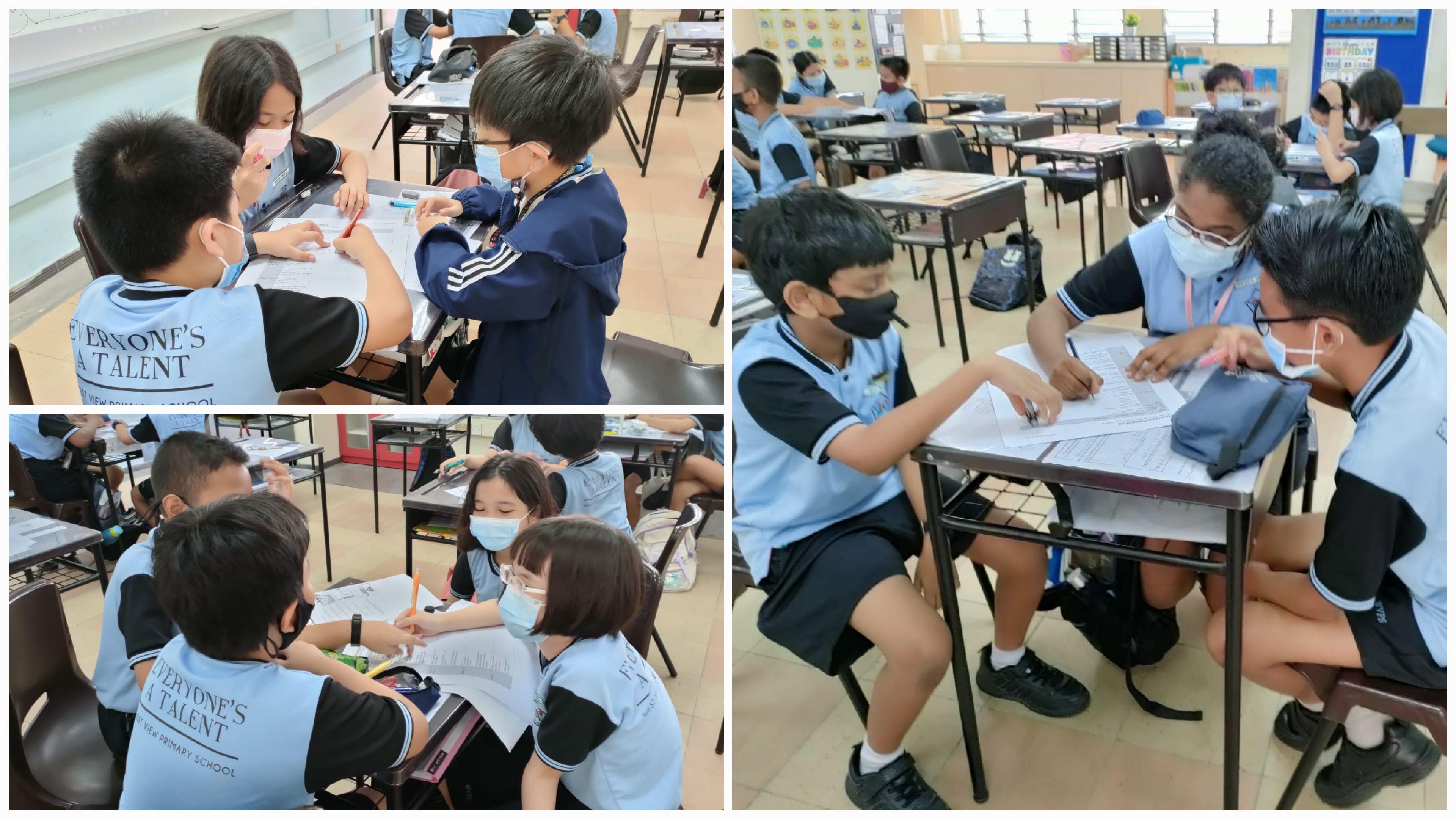 Our Upper Primary pupils brainstorming ideas for their prewriting discussion