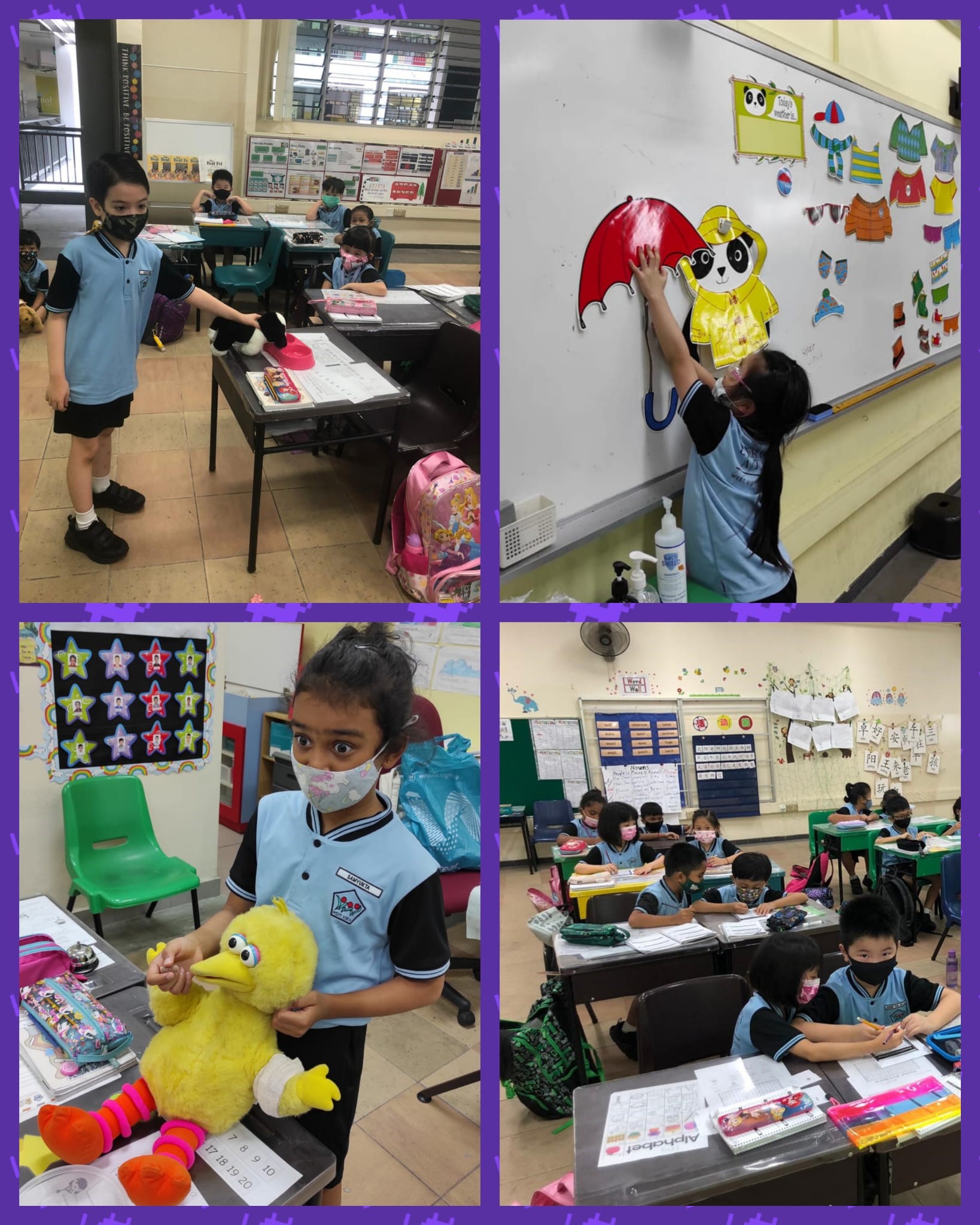 Pupils learning new words through activities and games, thus enabling them to expand their vocabulary.